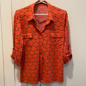 Beautiful vintage J Mac Laughlin blouse XL spandex